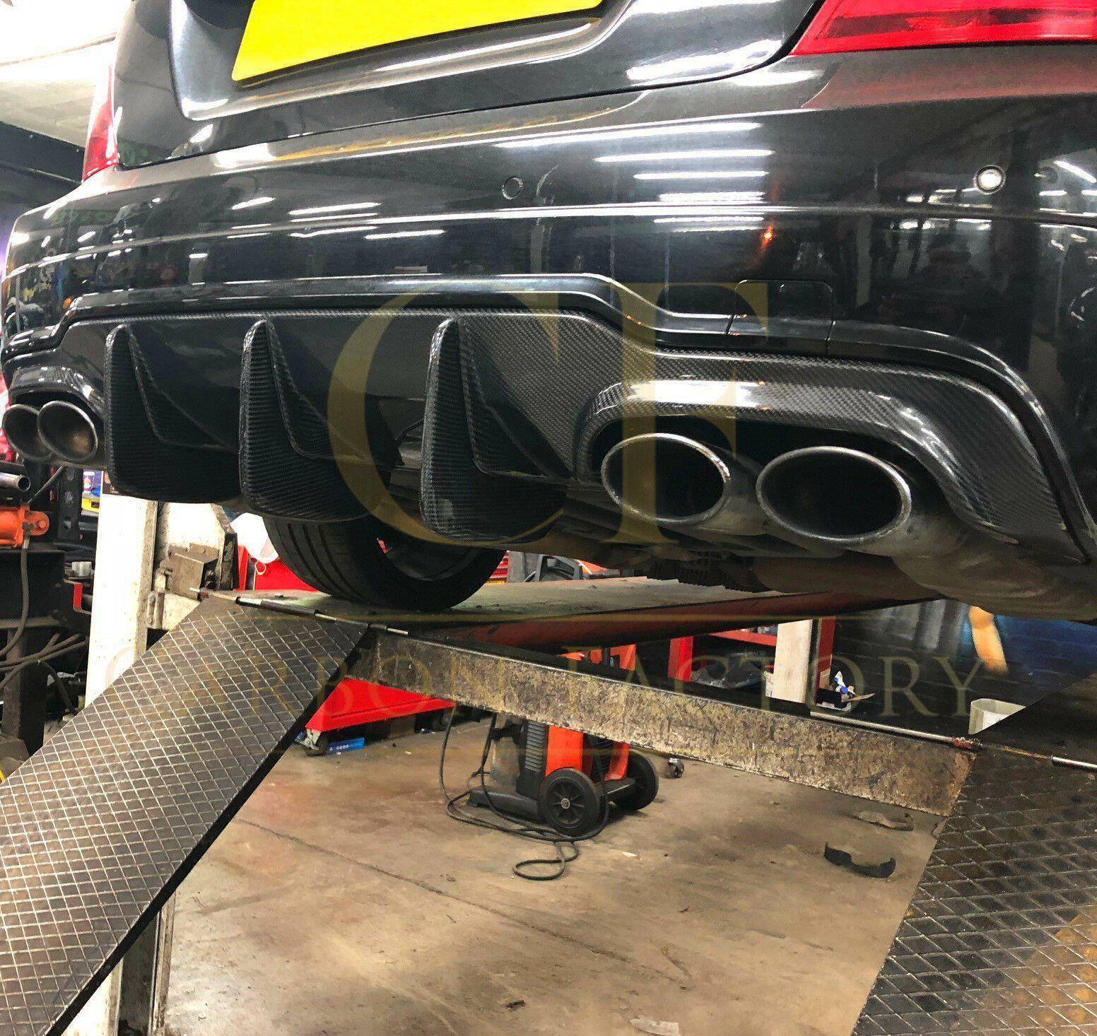 Carbon Fibre Big Fin Rear Diffuser for Mercedes Benz W204 C63 and C Class Facelift 12-14-Carbon Factory