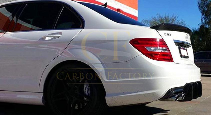 Carbon Fibre Big Fin Rear Diffuser for Mercedes Benz W204 C63 and C Class Facelift 12-14-Carbon Factory