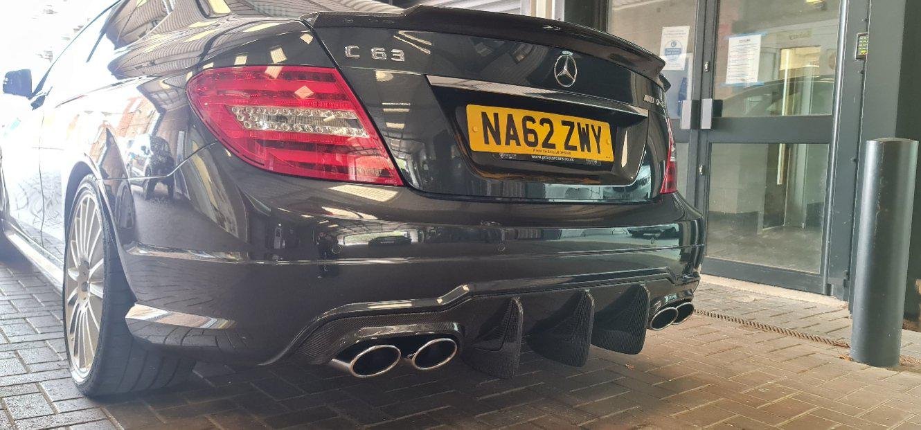 Carbon Fibre Big Fin Rear Diffuser for Mercedes Benz W204 C63 and C Class Facelift 12-14-Carbon Factory