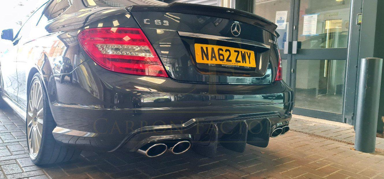 Carbon Fibre Big Fin Rear Diffuser for Mercedes Benz W204 C63 and C Class Facelift 12-14-Carbon Factory
