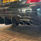 Carbon Fibre Big Fin Rear Diffuser for Mercedes Benz W204 C63 and C Class Facelift 12-14-Carbon Factory