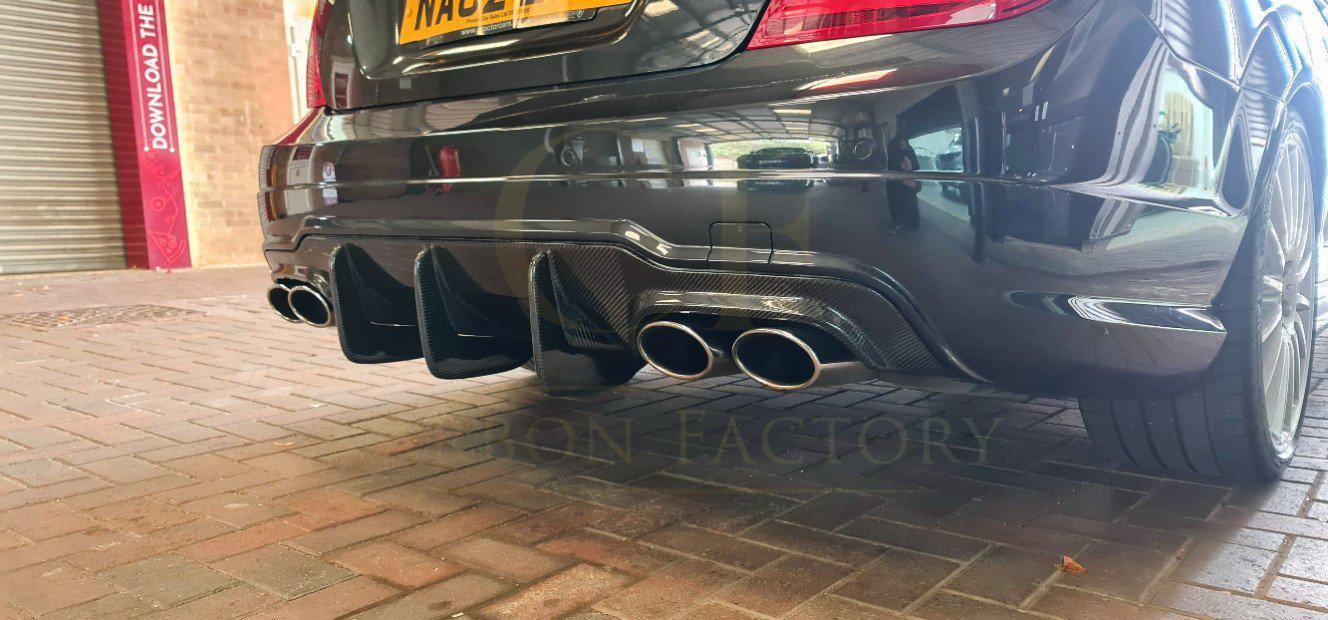 Carbon Fibre Big Fin Rear Diffuser for Mercedes Benz W204 C63 and C Class Facelift 12-14-Carbon Factory
