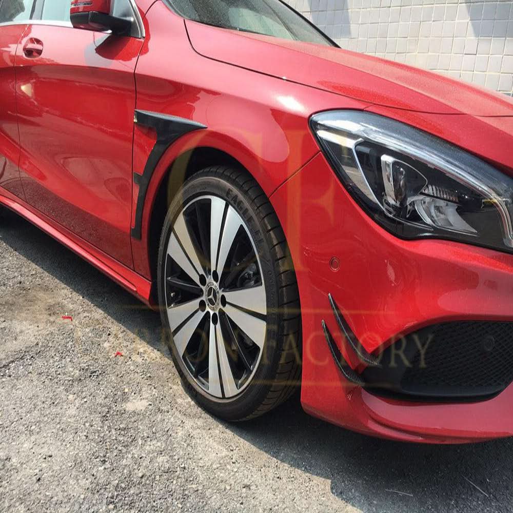 Carbon Fibre Canards (4 Pieces) for Mercedes Benz W117 CLA Saloon 16-19 - Carbon Factory
