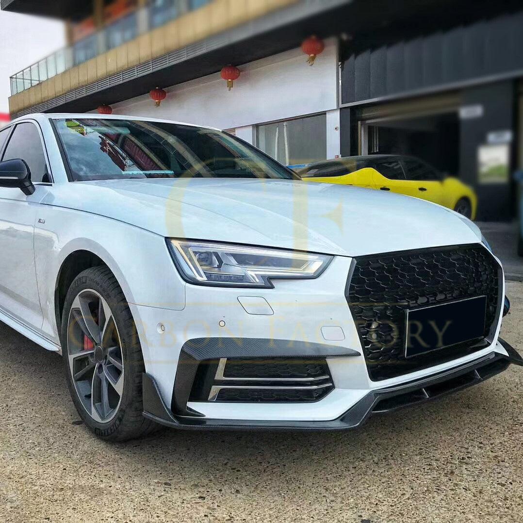 Carbon Fibre Fog Light Covers for Audi A4 B9 S Line 16-19-Carbon Factory