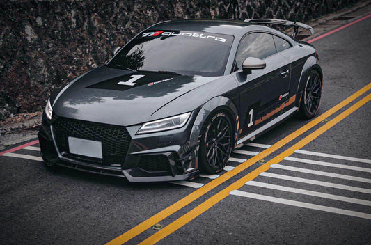 Carbon Fibre Front Bumper Trims for Audi 8S TTRS MK3 15-18-Carbon Factory