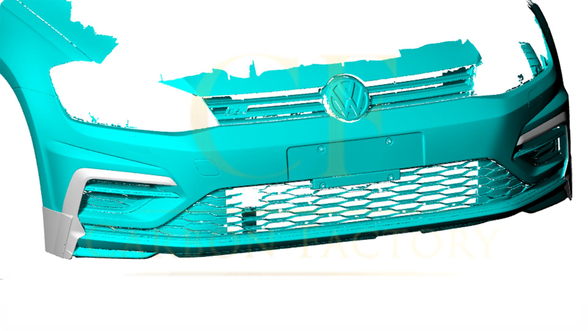 Carbon Fibre Front Bumper Trims for VW Golf MK7.5 R 18-20-Carbon Factory