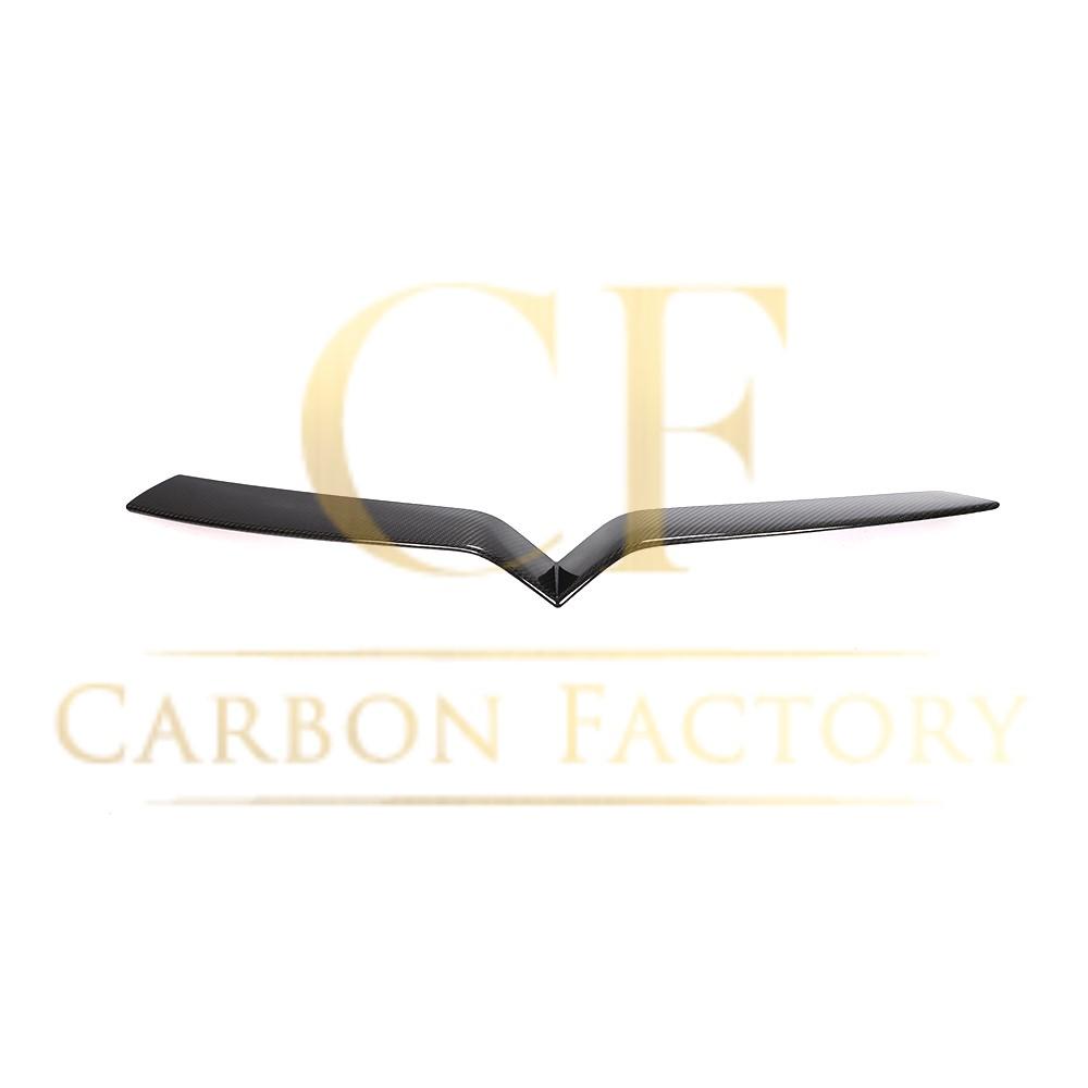 Carbon Fibre Front Centre Grille Trim Cover for Tesla Model X 16-Present-Carbon Factory