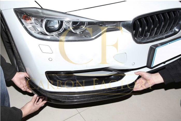 Carbon Fibre Front Extensions for BMW F30 3 Series Non M Sport 12-19-Carbon Factory