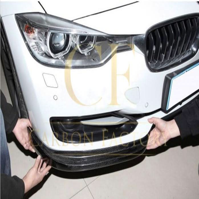 Carbon Fibre Front Extensions for BMW F30 3 Series Non M Sport 12-19 - Carbon Factory