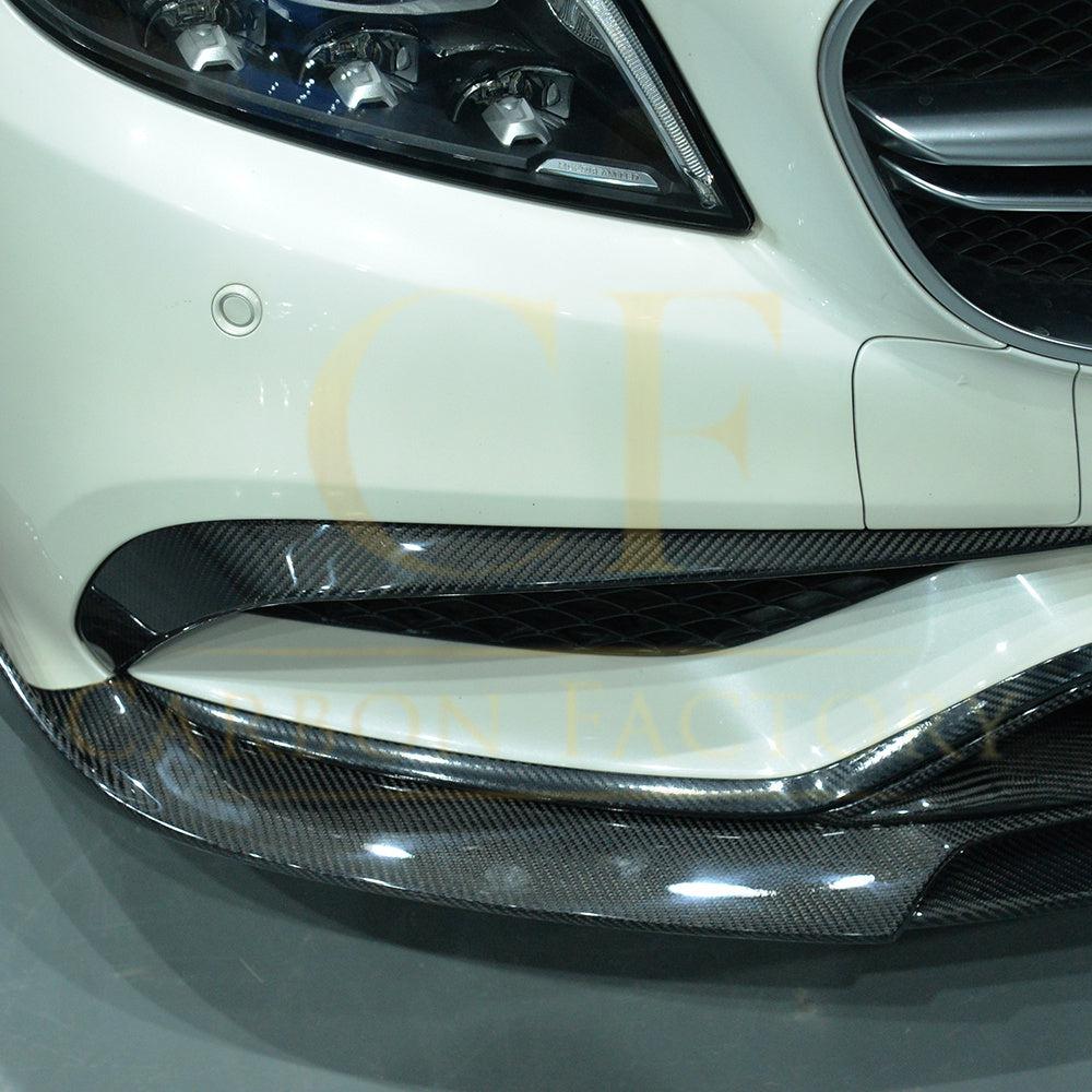 Carbon Fibre Front Side Grille Trim for Mercedes C218 CLS 15-18-Carbon Factory
