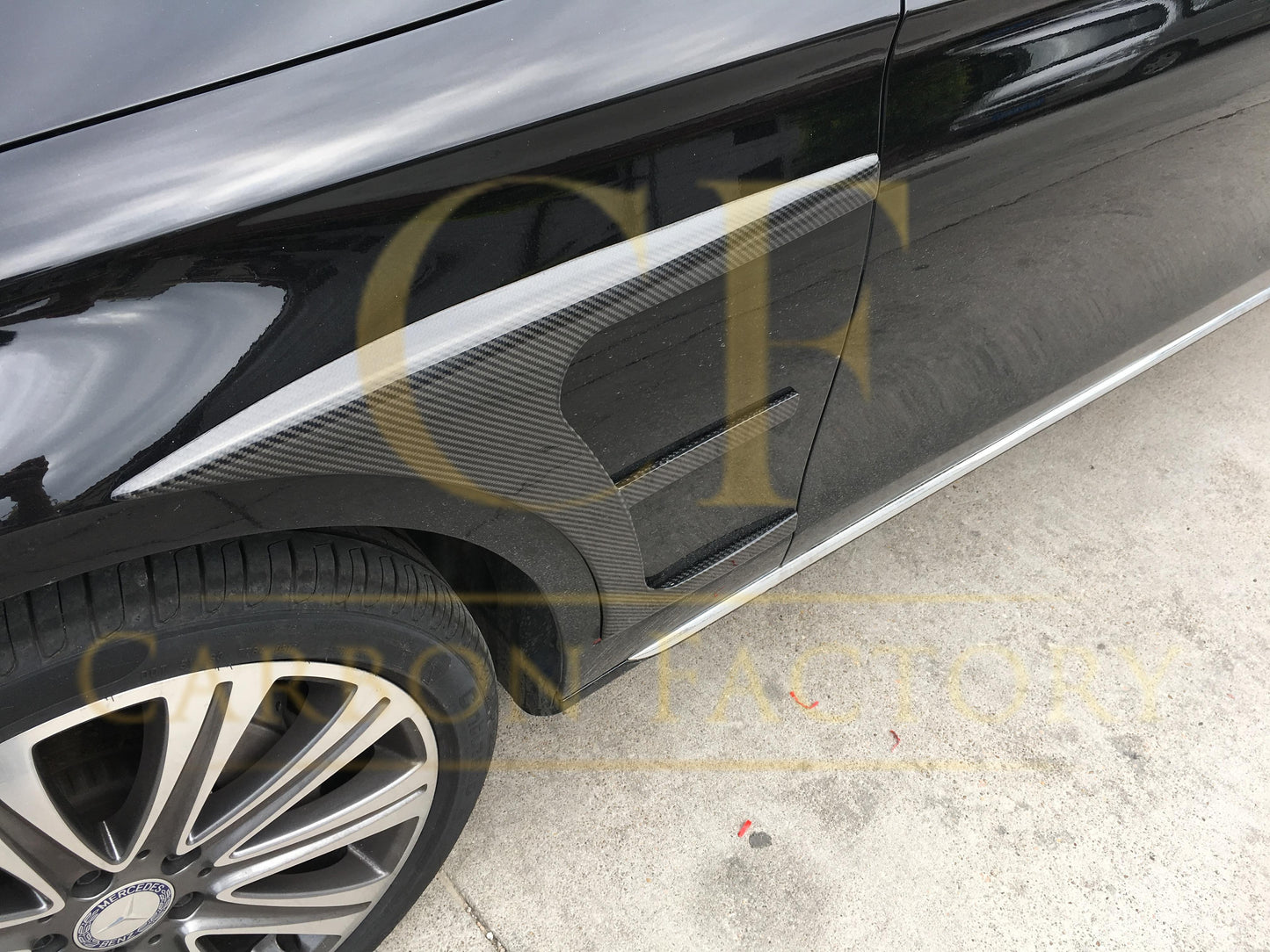 Carbon Fibre Front Side Trims for Mercedes W213 E Class Saloon 17-18-Carbon Factory