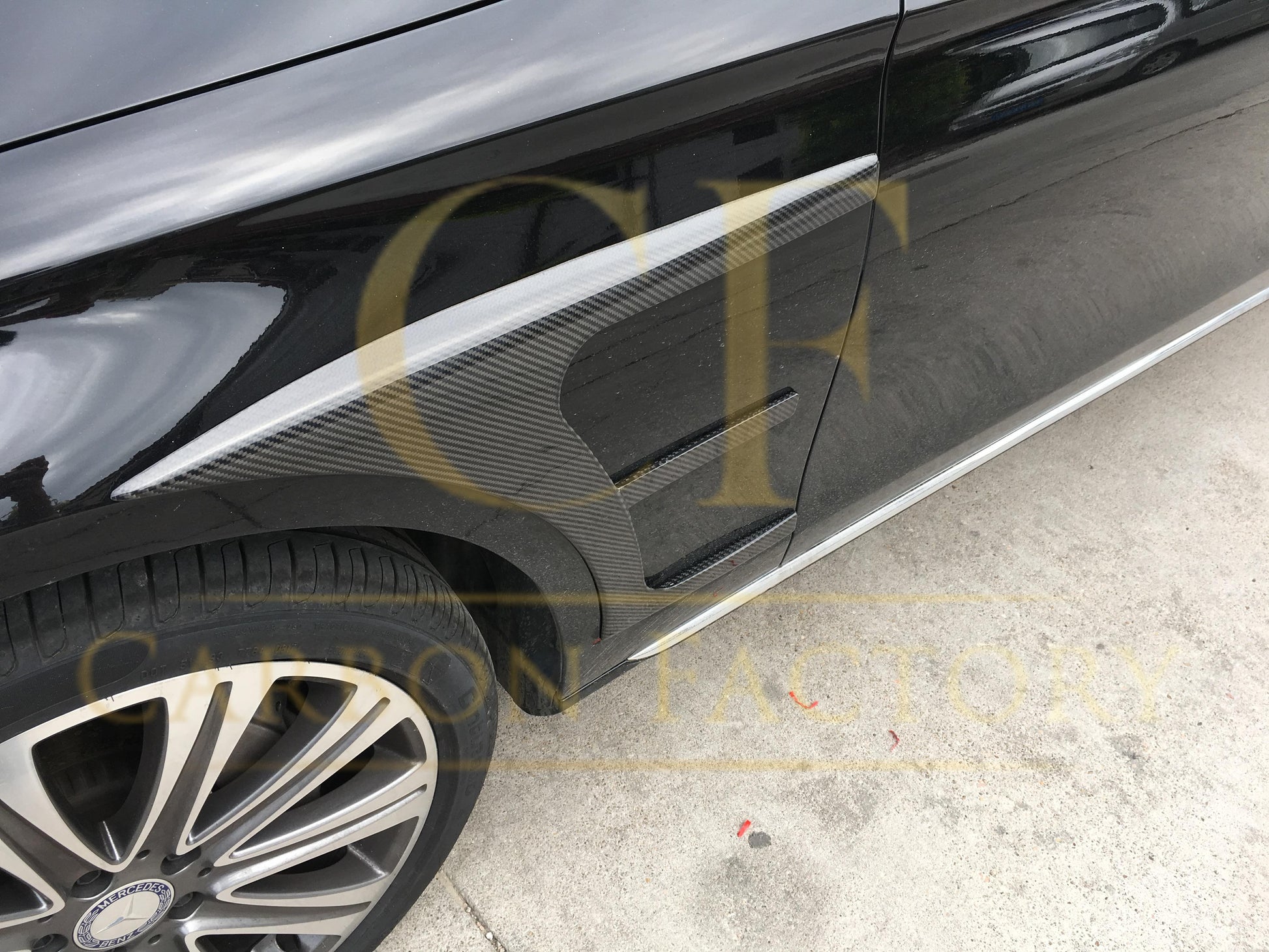 Carbon Fibre Front Side Trims for Mercedes W213 E Class Saloon 17-18-Carbon Factory