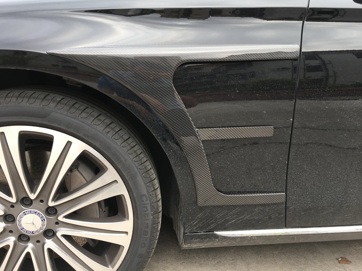 Carbon Fibre Front Side Trims for Mercedes W213 E Class Saloon 17-18-Carbon Factory