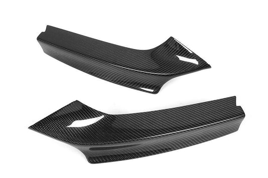 Carbon Fibre Front Splitter Covers for BMW F22 2 Series M Sport 14-21-Carbon Factory