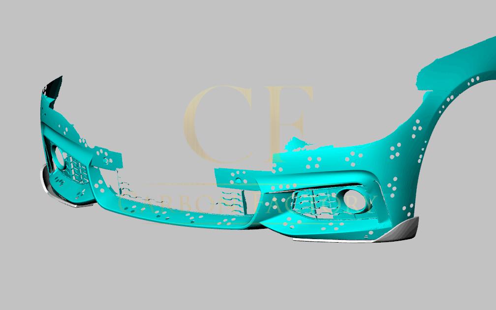 Carbon Fibre Front Splitter Extension for BMW F32 F33 F36 4 Series 14-20-Carbon Factory