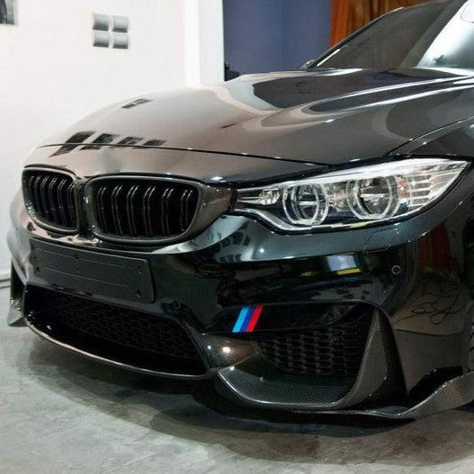 Carbon Fibre Front Splitter Extensions for BMW F80 M3 F82 F83 M4 14-20-Carbon Factory
