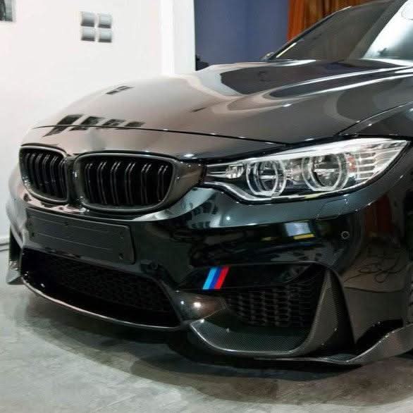 Carbon Fibre Front Splitter Extensions for BMW F80 M3 F82 F83 M4 14-20 - Carbon Factory