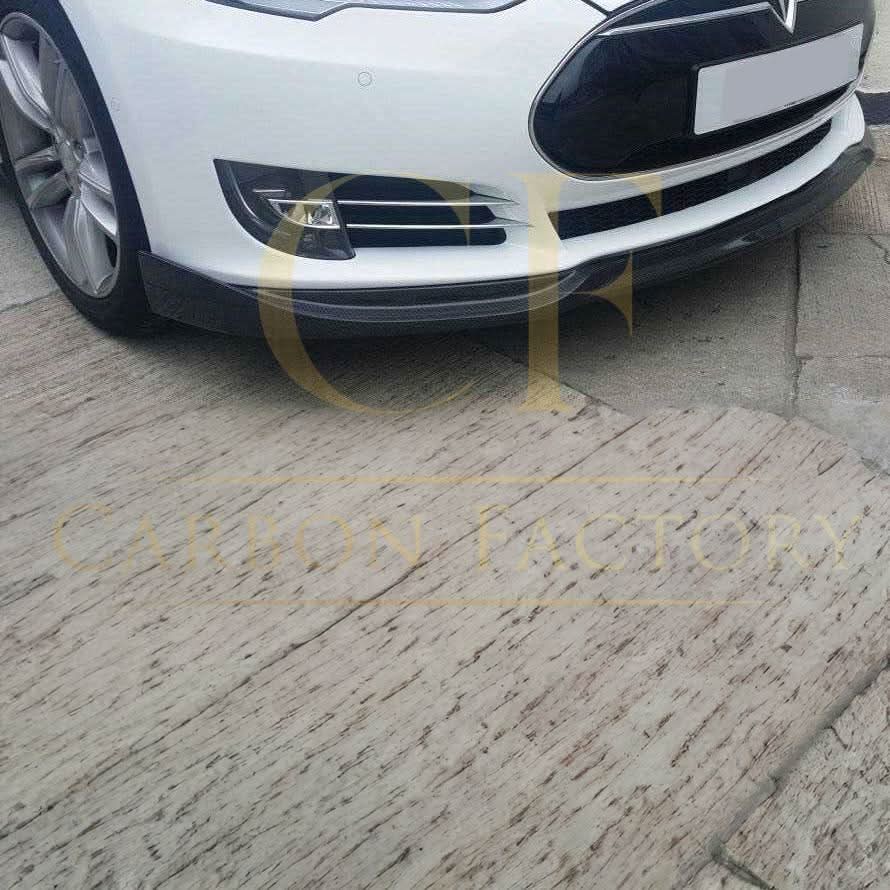 Carbon Fibre Front Splitter for Tesla Model S P85 14-15 - Carbon Factory
