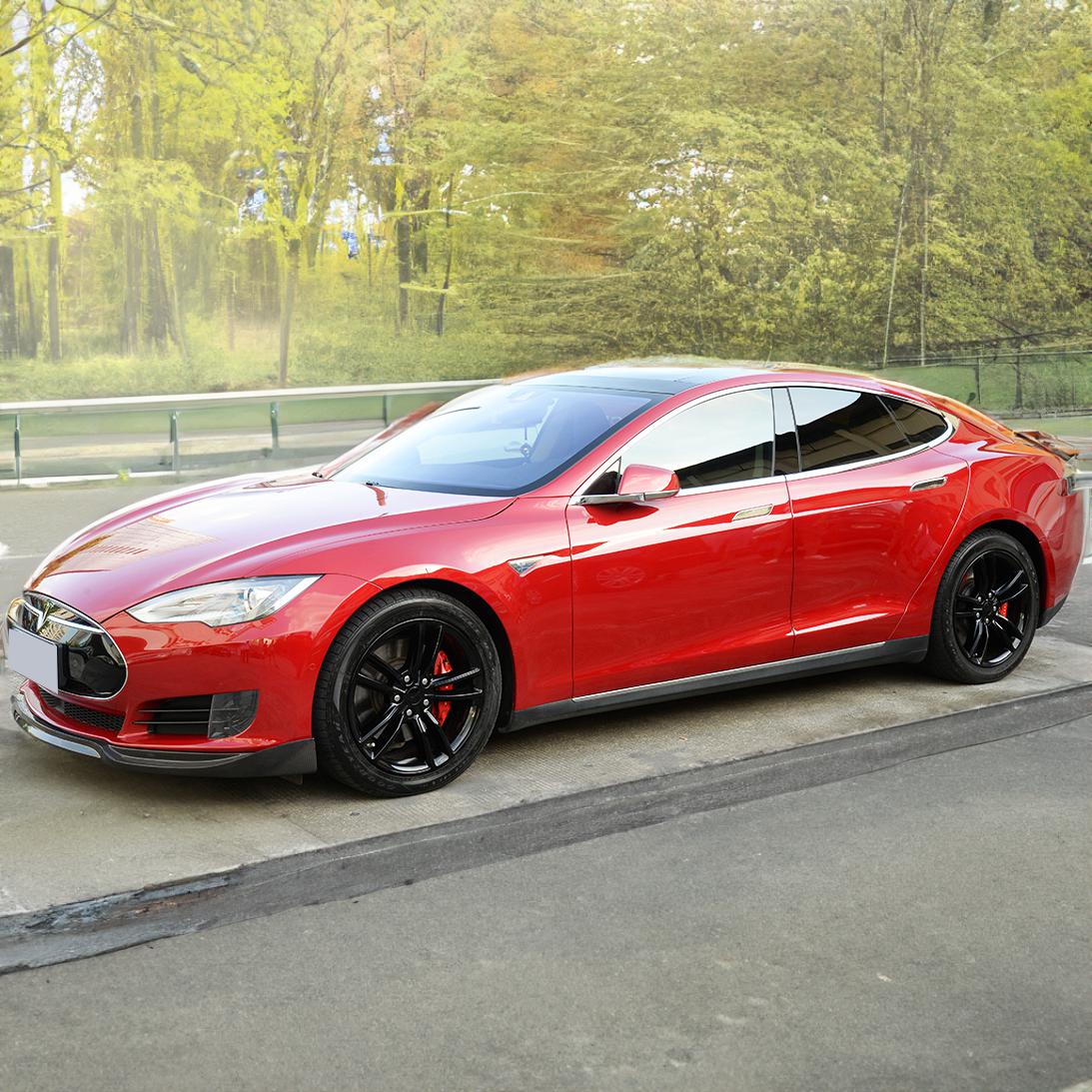 Carbon Fibre Front Splitter for Tesla Model S P85 14-15-Carbon Factory