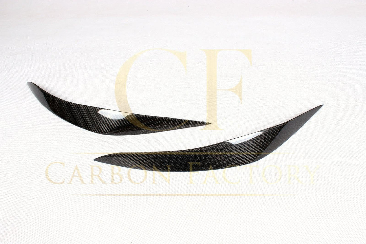 Carbon Fibre Headlight Cover Trims for BMW F10 5 Series 10-17-Carbon Factory