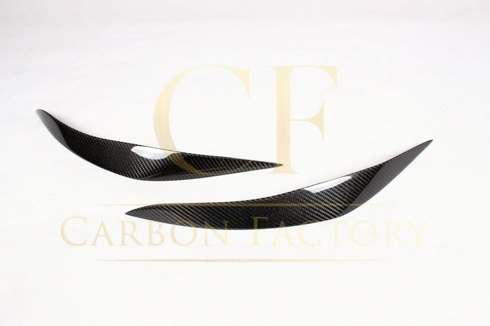 Carbon Fibre Headlight Cover Trims for BMW F10 5 Series 10-17-Carbon Factory