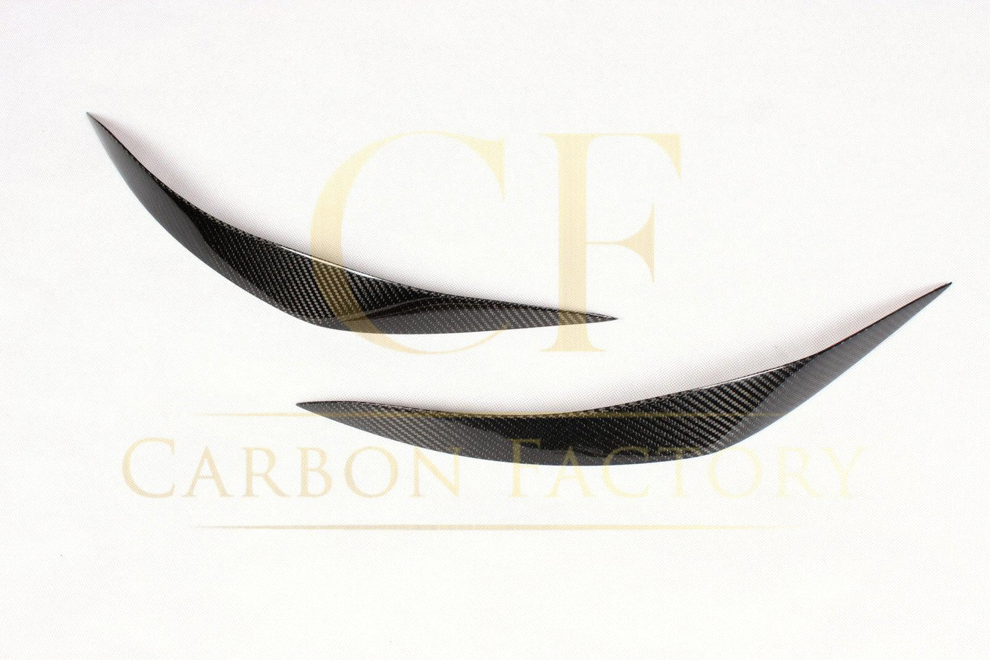 Carbon Fibre Headlight Cover Trims for BMW F10 5 Series 10-17-Carbon Factory