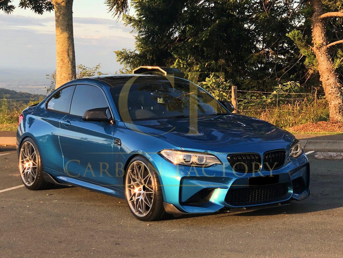 Carbon Fibre Headlight Trims for BMW F22 2 Series F87 M2 16-21-Carbon Factory