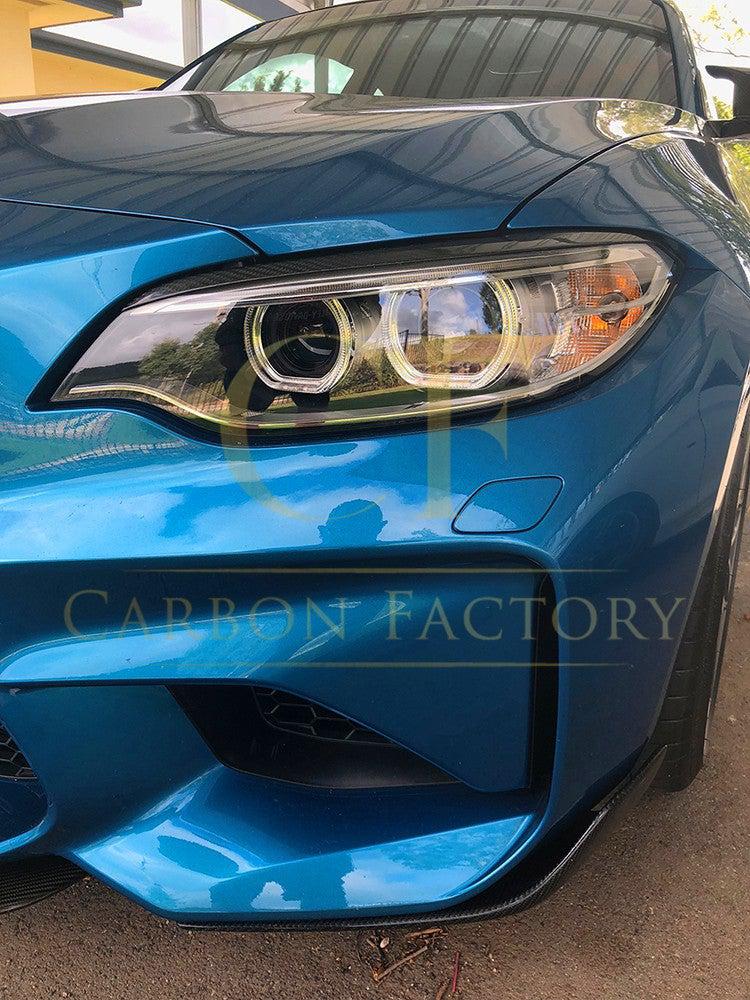 Carbon Fibre Headlight Trims for BMW F22 2 Series F87 M2 16-21-Carbon Factory