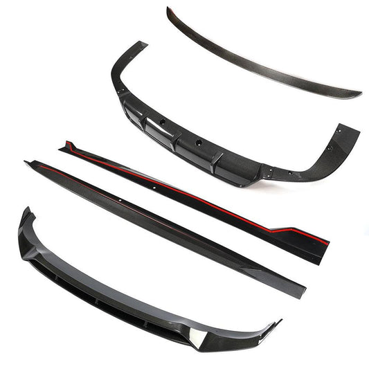 Carbon Fibre Kit Splitter Diffuser Side Skirts Spoiler for BMW G05 X5 18-22-Carbon Factory
