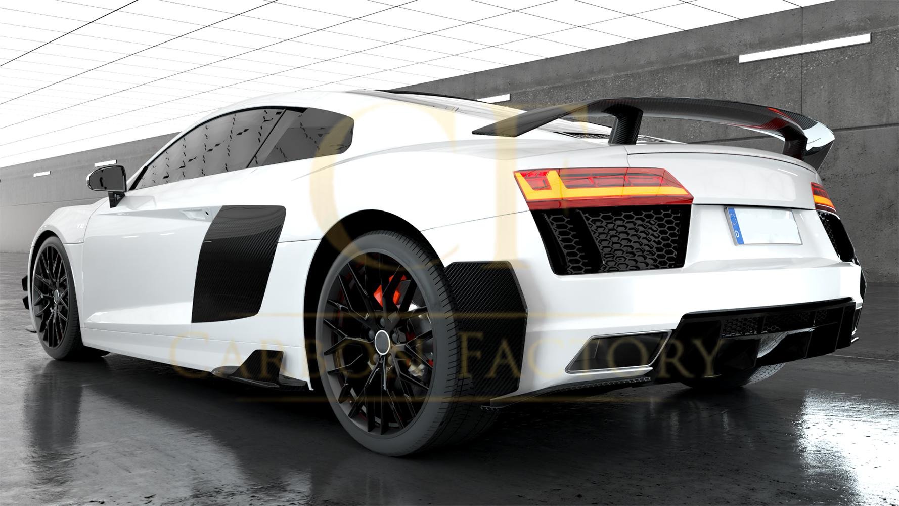 Carbon Fibre Rear Bumper Side Extension for Audi R8 V10 Gen 2 15-19-Carbon Factory