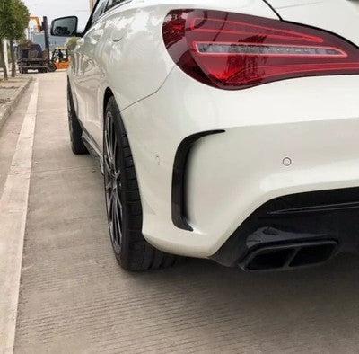Carbon Fibre Rear Bumper Trims for Mercedes Benz W117 CLA 13-19-Carbon Factory