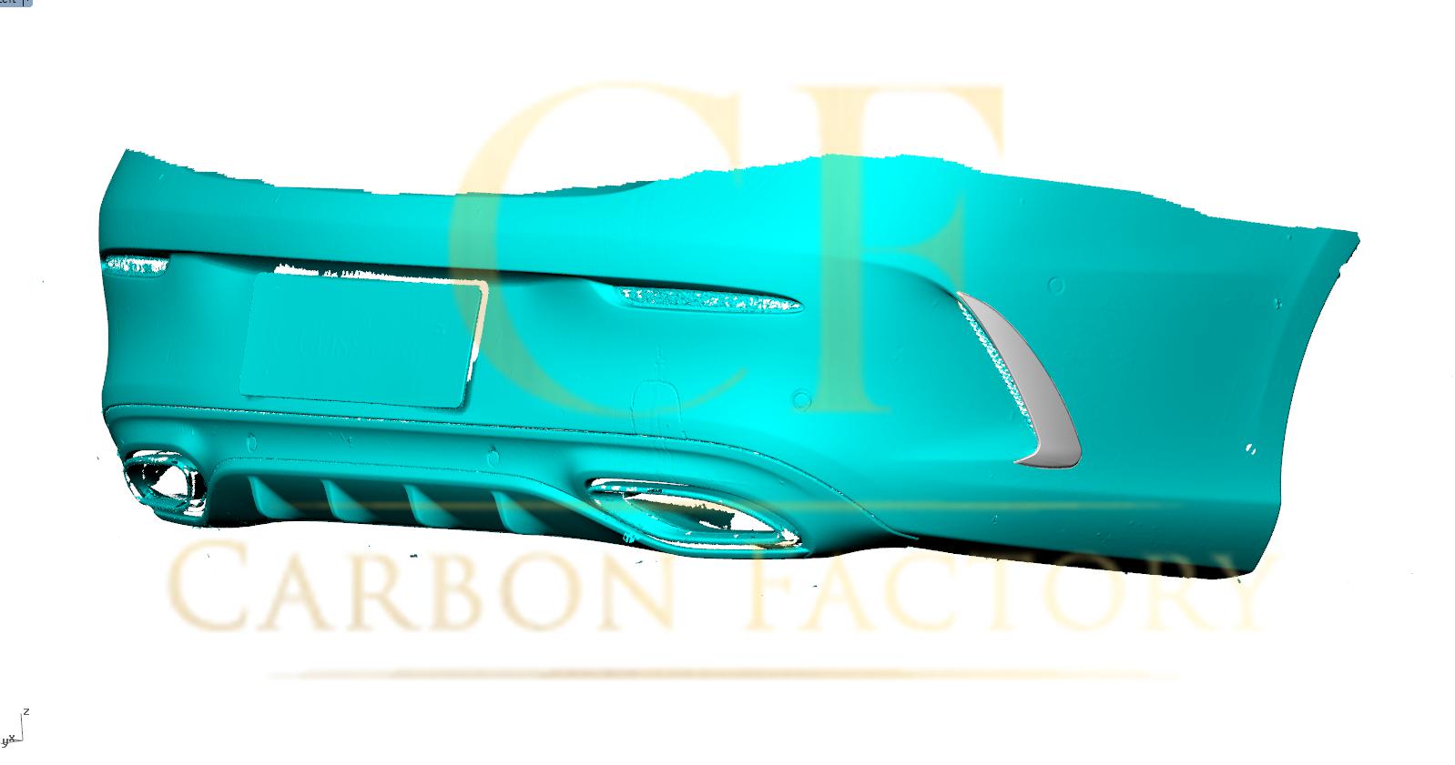 Carbon Fibre Rear Bumper Trims for Mercedes W205 C43 2 Door Coupe 15-18-Carbon Factory