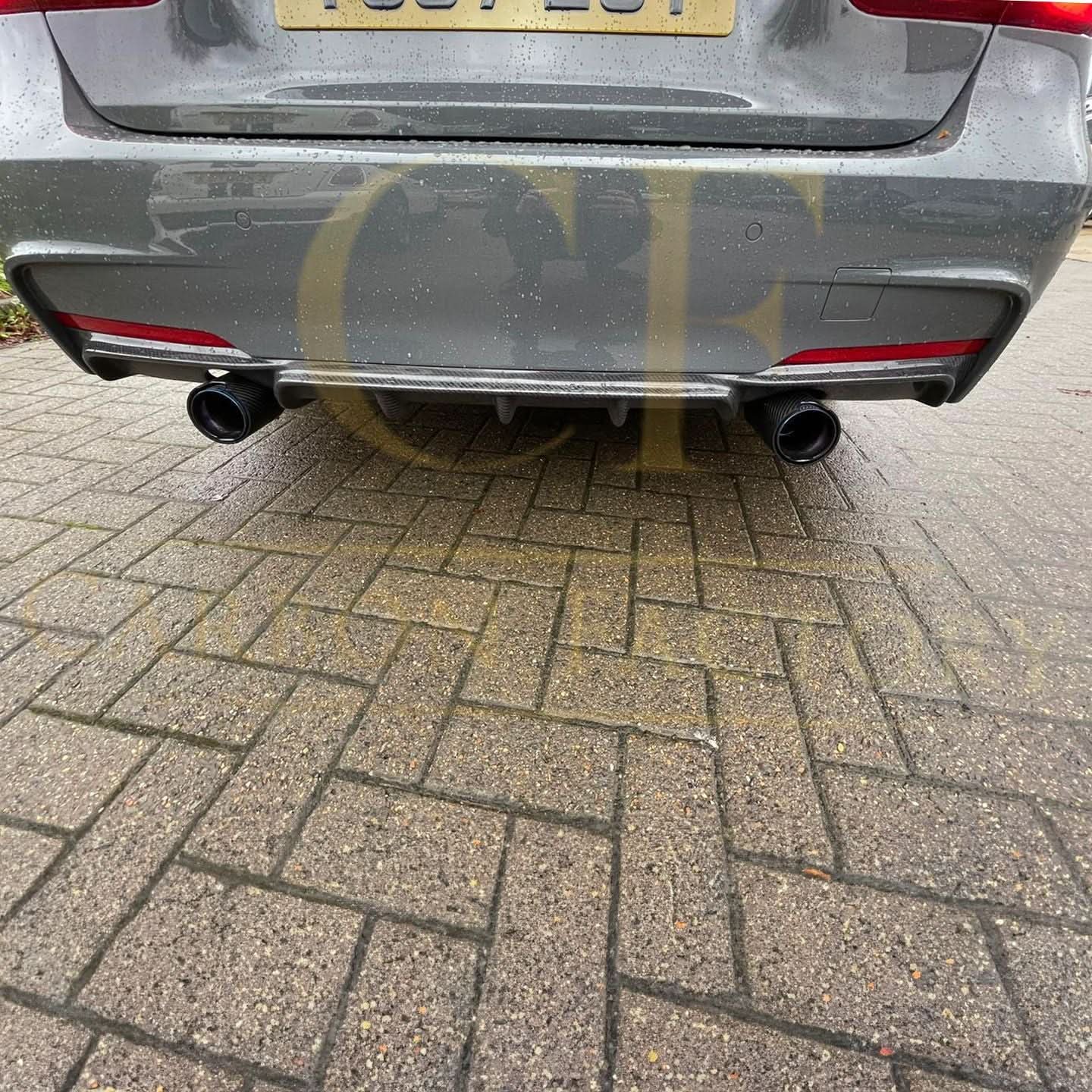 Carbon Fibre Rear Diffuser Dual Exhaust for BMW F30 F31 3 Series 12-19 - Carbon Factory