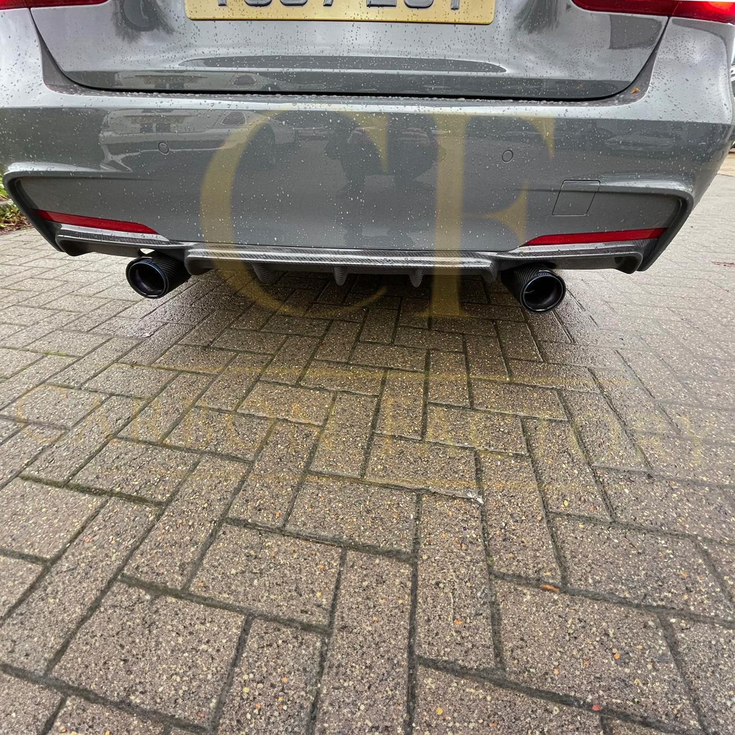 Carbon Fibre Rear Diffuser Dual Exhaust for BMW F30 F31 3 Series 12-19-Carbon Factory