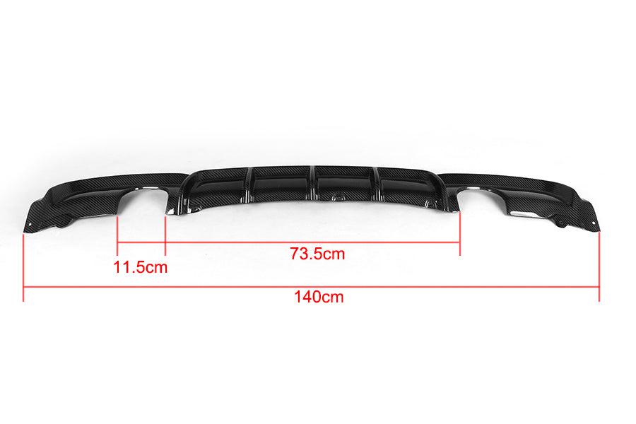 Carbon Fibre Rear Diffuser Dual Exhaust for BMW F30 F31 3 Series 12-19-Carbon Factory