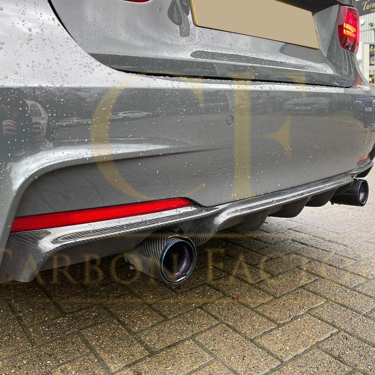 Carbon Fibre Rear Diffuser Dual Exhaust for BMW F30 F31 3 Series 12-19-Carbon Factory