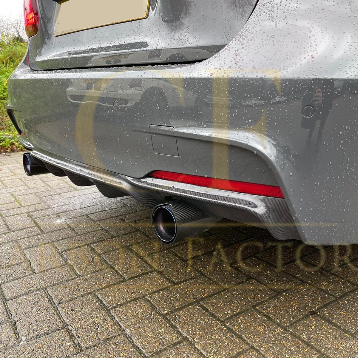 Carbon Fibre Rear Diffuser Dual Exhaust for BMW F30 F31 3 Series 12-19-Carbon Factory