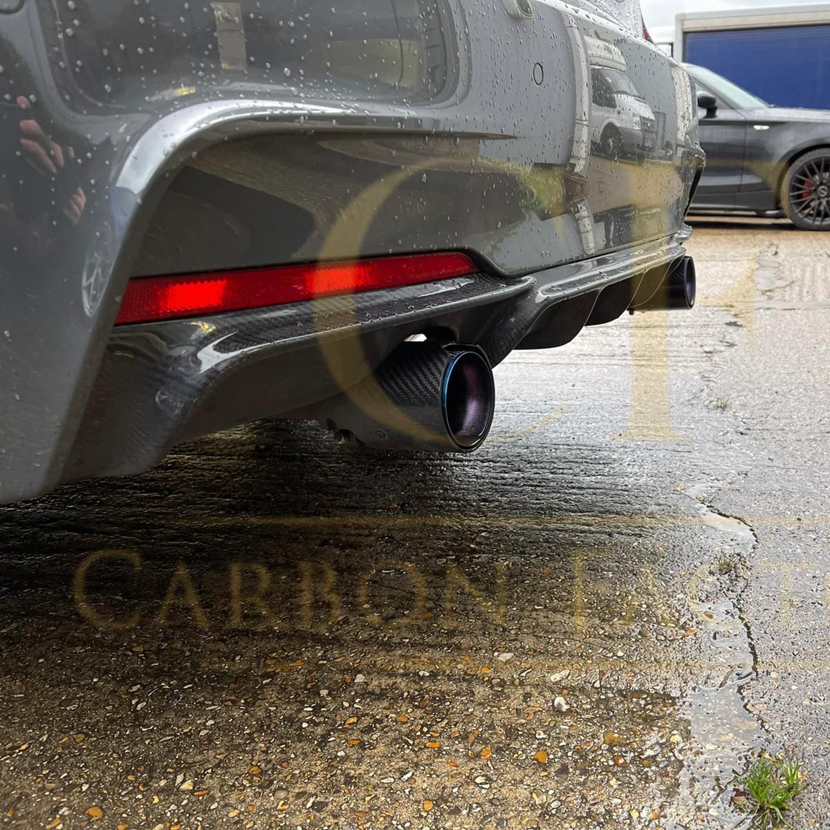 Carbon Fibre Rear Diffuser Dual Exhaust for BMW F30 F31 3 Series 12-19-Carbon Factory