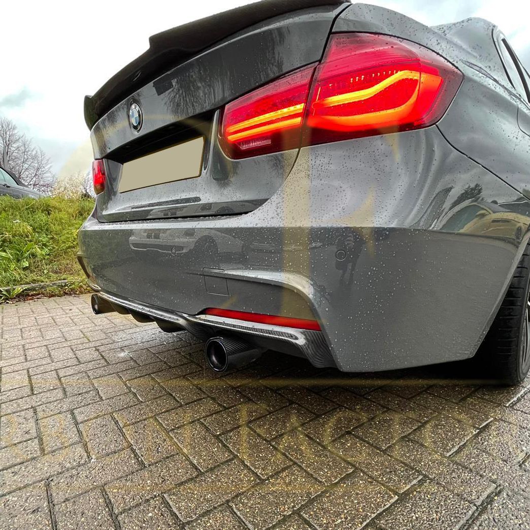 Carbon Fibre Rear Diffuser Dual Exhaust for BMW F30 F31 3 Series 12-19-Carbon Factory