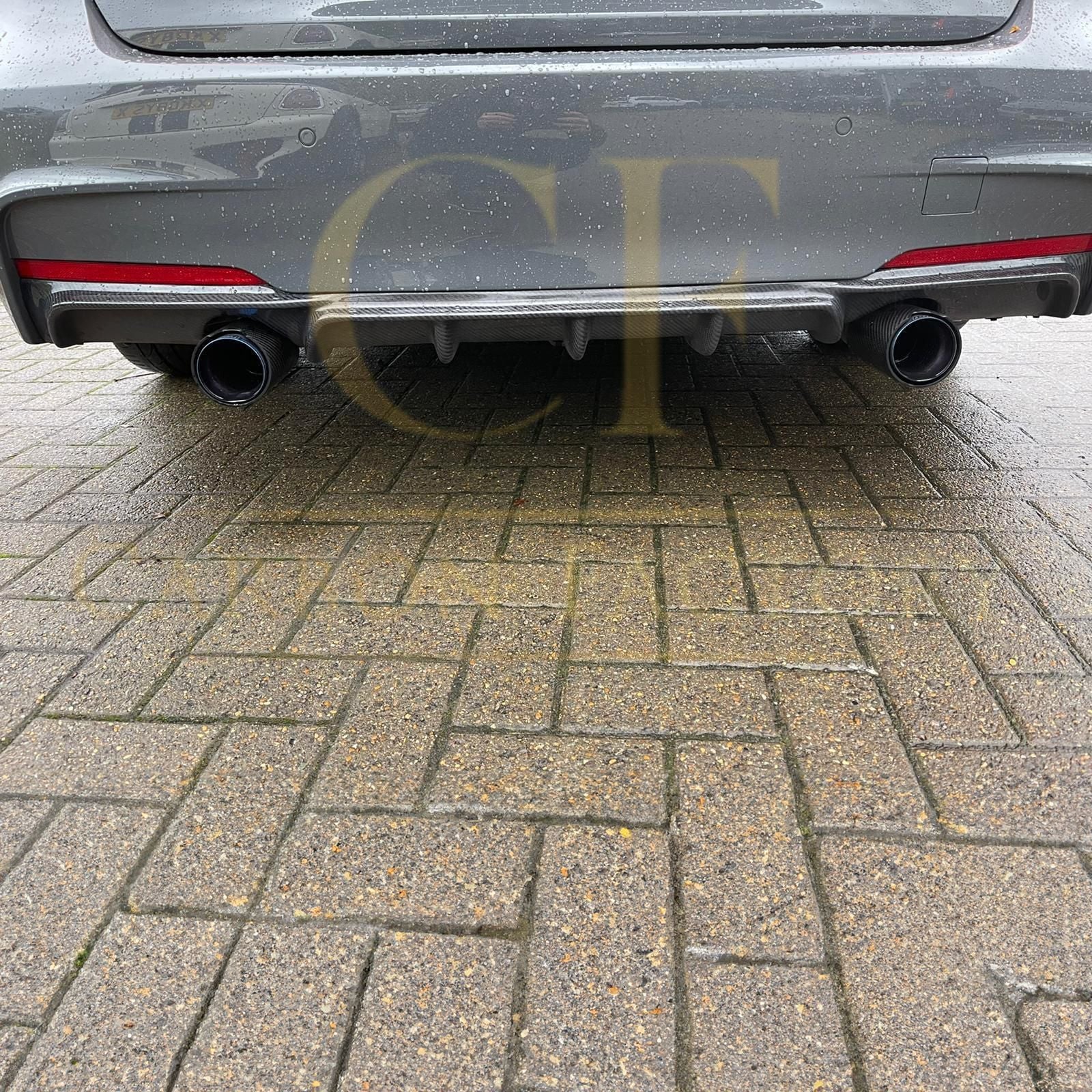 Carbon Fibre Rear Diffuser Dual Exhaust for BMW F30 F31 3 Series 12-19-Carbon Factory