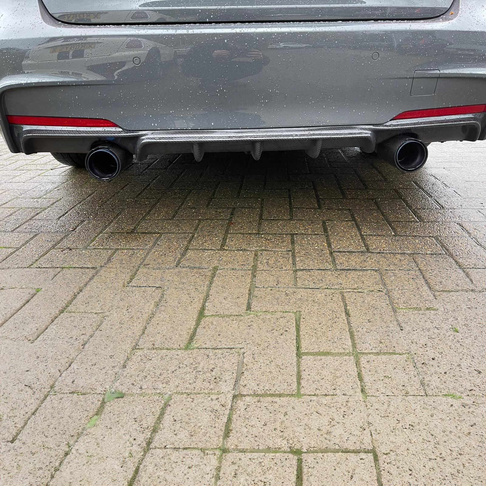 Carbon Fibre Rear Diffuser Dual Exhaust for BMW F30 F31 3 Series 12-19-Carbon Factory