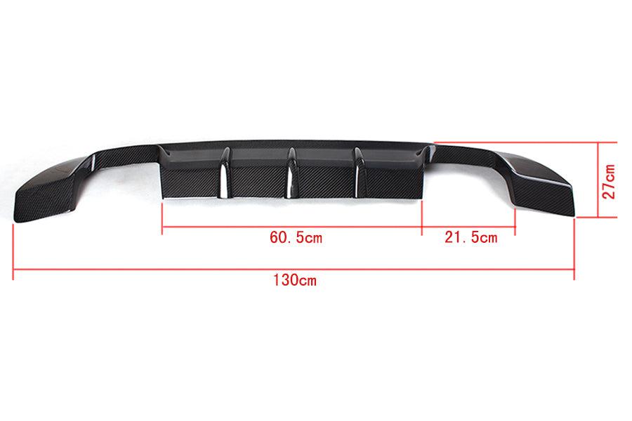 Carbon Fibre Rear Diffuser Quad Exhaust for BMW E92 E93 3 Series 07-13-Carbon Factory