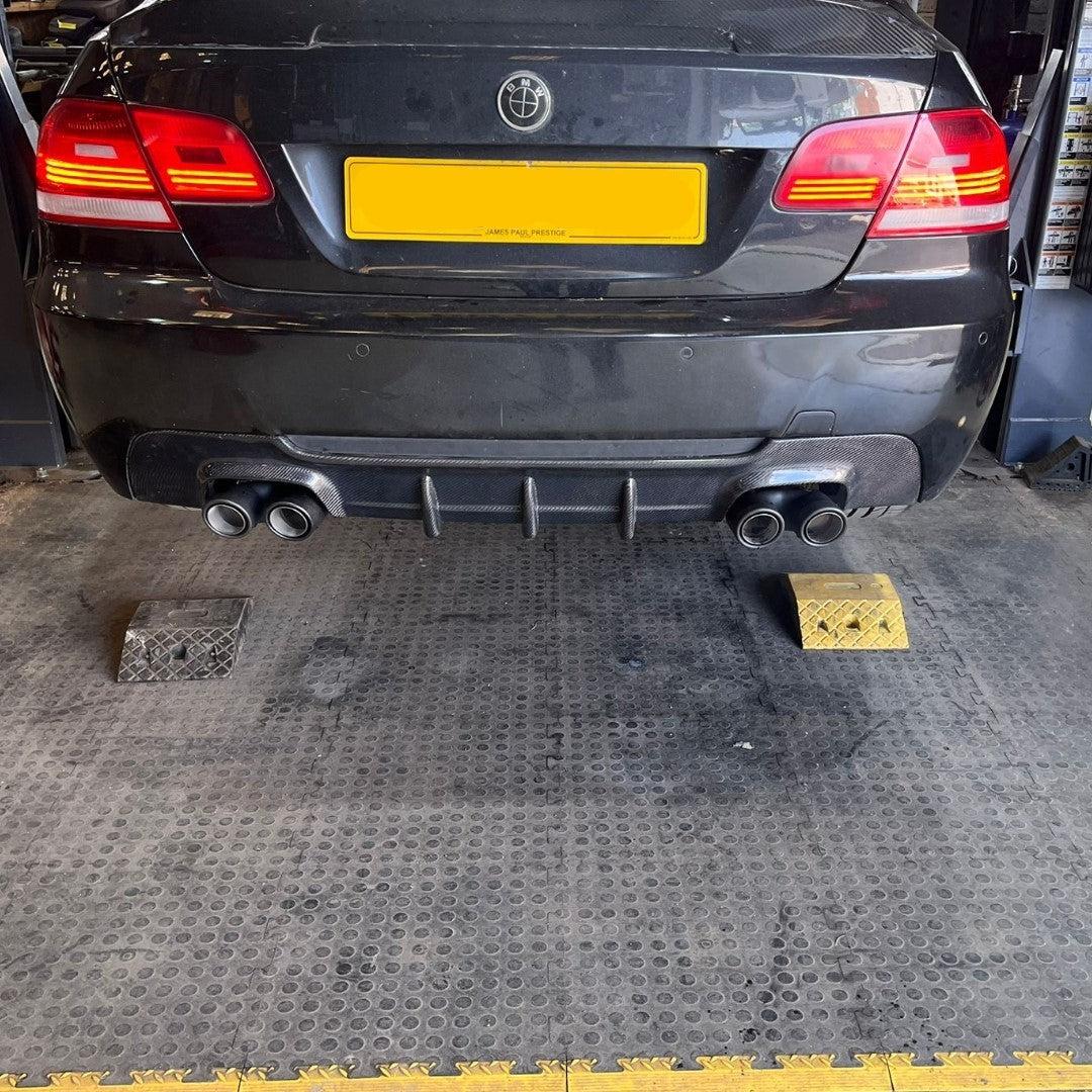 Carbon Fibre Rear Diffuser Quad Exhaust for BMW E92 E93 3 Series 07-13-Carbon Factory