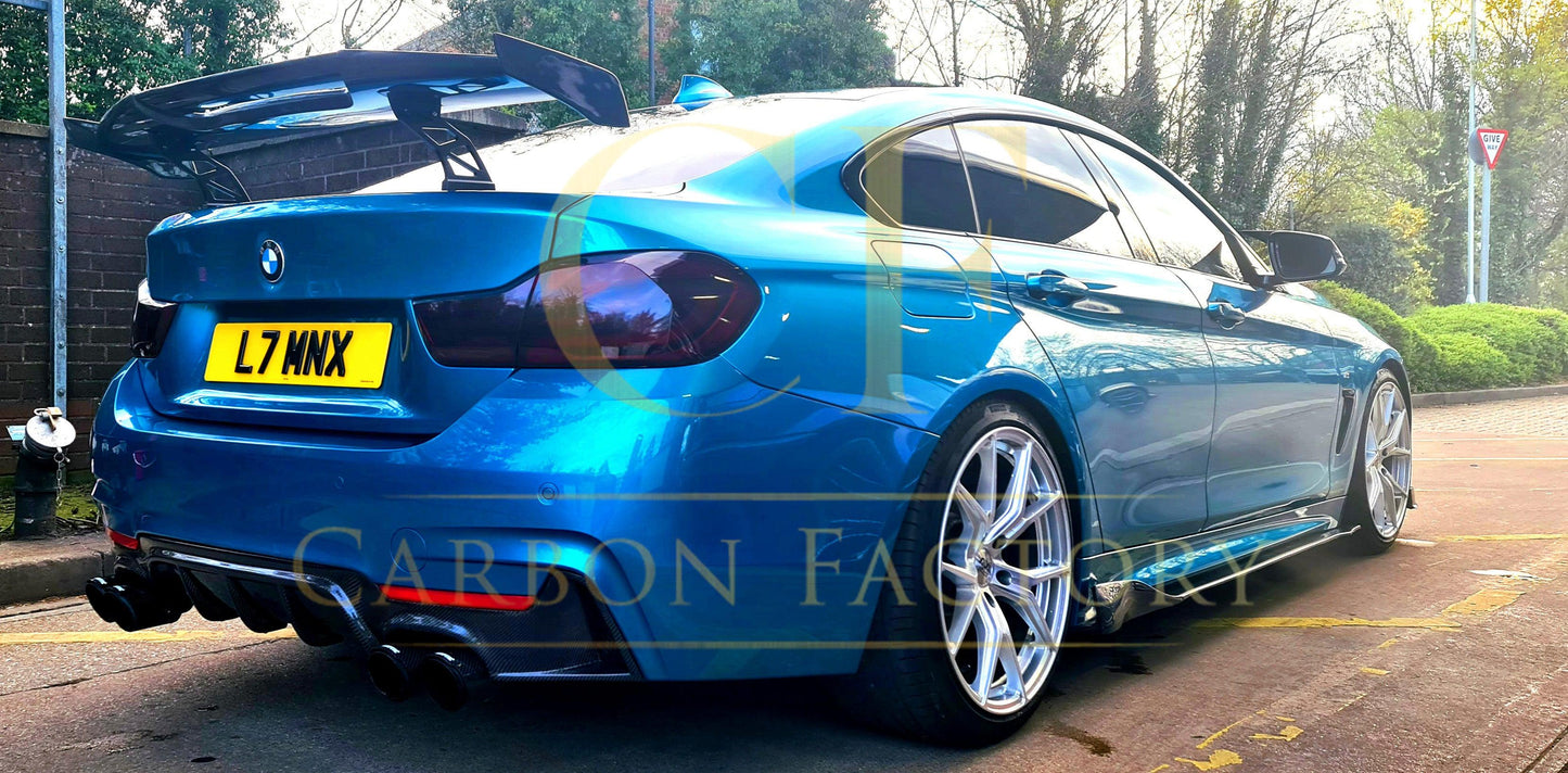 Carbon Fibre Rear Diffuser Quad Exhaust for BMW F32 F33 F36 4 Series 14-20-Carbon Factory