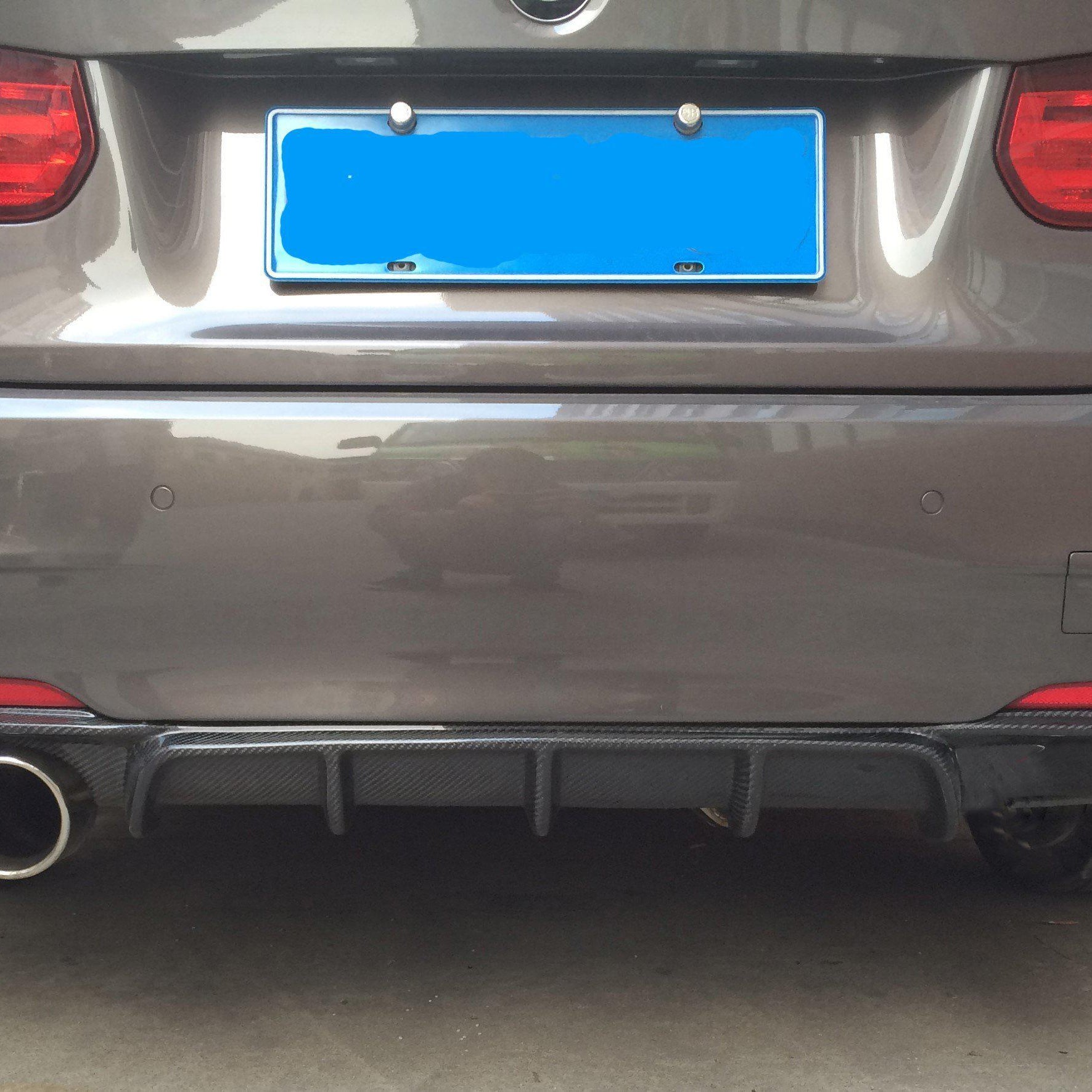 Carbon Fibre Rear Diffuser Single Exhaust for BMW F30 F31 3 Series 12-19 - Carbon Factory