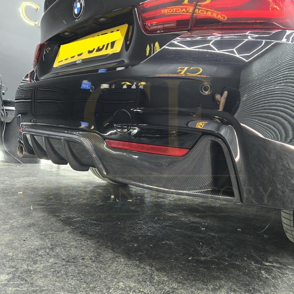 Carbon Fibre Rear Diffuser Twin Exhaust for BMW F32 F33 F36 4 Series 14-20 - Carbon Factory