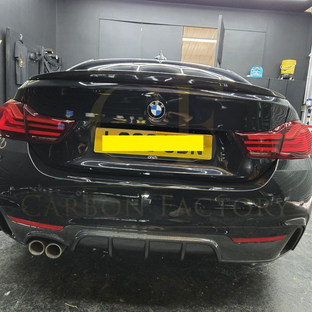 Carbon Fibre Rear Diffuser Twin Exhaust for BMW F32 F33 F36 4 Series 14-20 - Carbon Factory