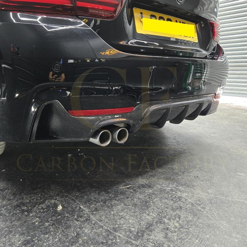 Carbon Fibre Rear Diffuser Twin Exhaust for BMW F32 F33 F36 4 Series 14-20 - Carbon Factory