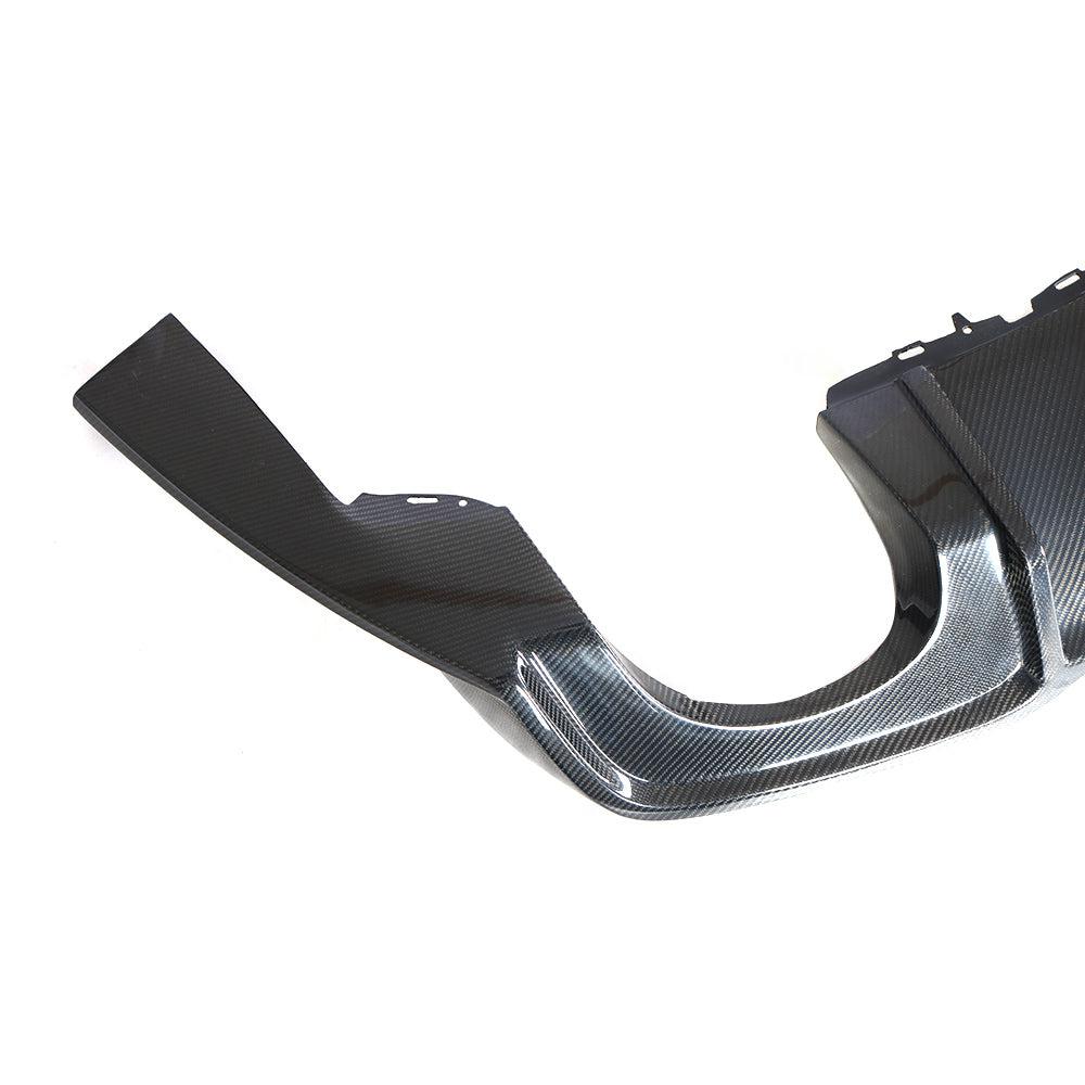 Carbon Fibre Rear Diffuser with LED for Audi 8V RS3 Saloon 17-20-Carbon Factory