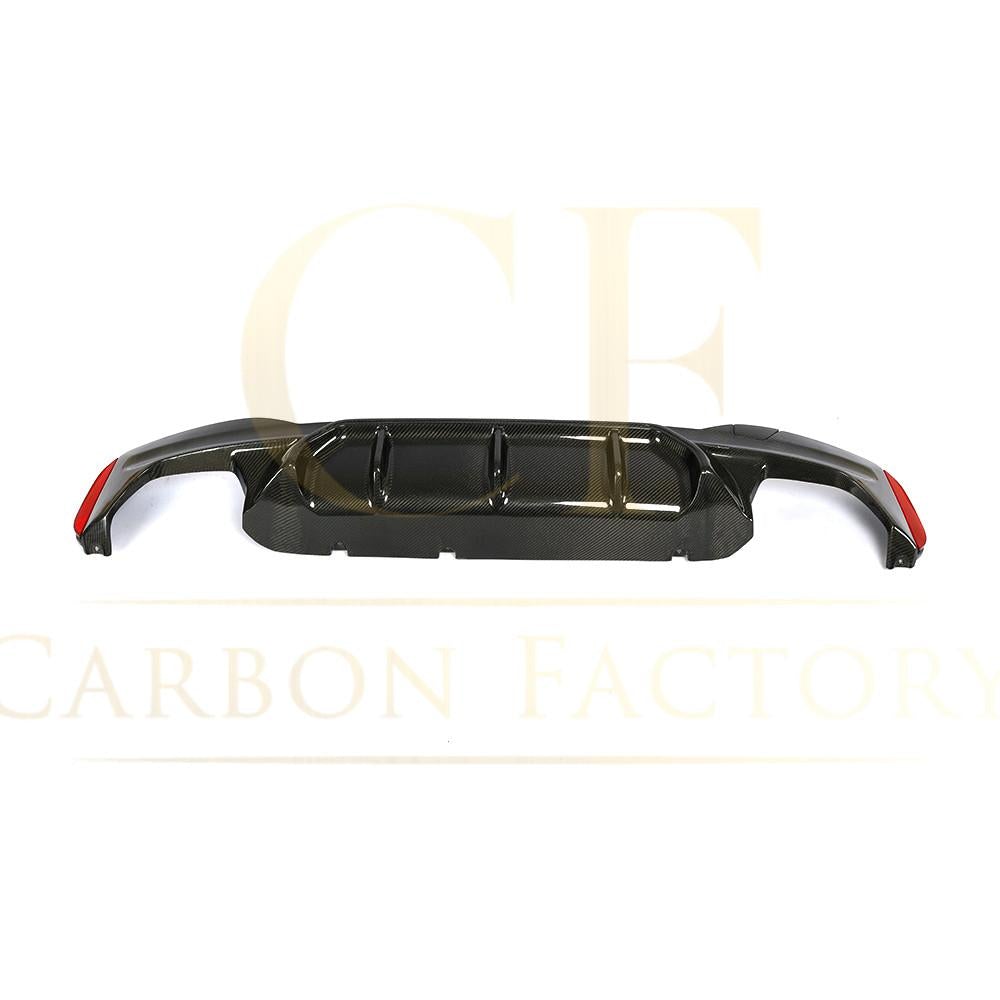 Carbon Fibre Rear Diffuser with Quad Exhaust Pipe for BMW G30 G31 5 Series M Sport 17-23-Carbon Factory
